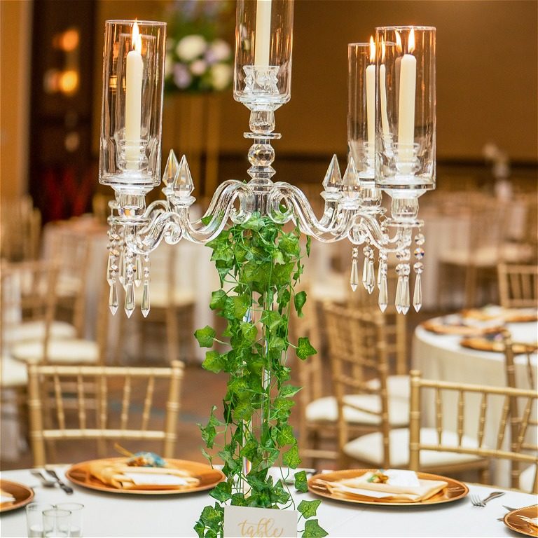 Naperville wedding table arrangements